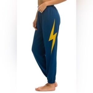 Aviator Nation Blue Lightning Bolt Sweatpants